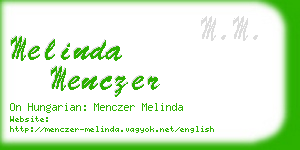 melinda menczer business card